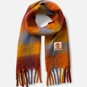 Timberland Logo Detail Multi-Check Scarf